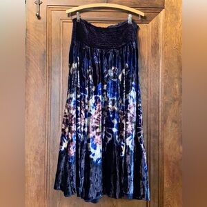 Alberto Makali Crushed Velvet Tie Dye Circle Skirt